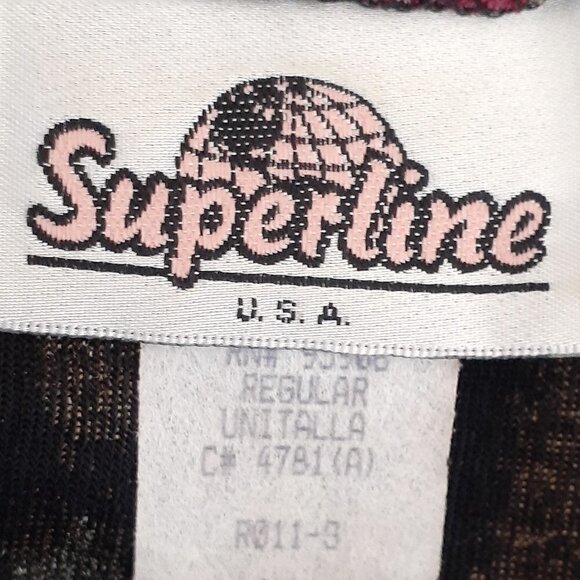 Superline USA Short Sleeve Spanish Design Blouse; Gold Buttons; One Size - Picture 4 of 5